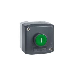 harmony xal boite 1 bouton poussoir affleurant vert 1